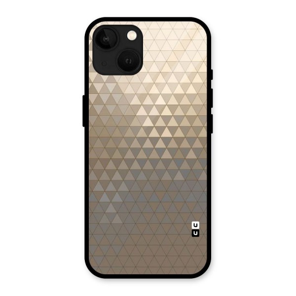 Beautiful Golden Pattern Glass Back Case for iPhone 13