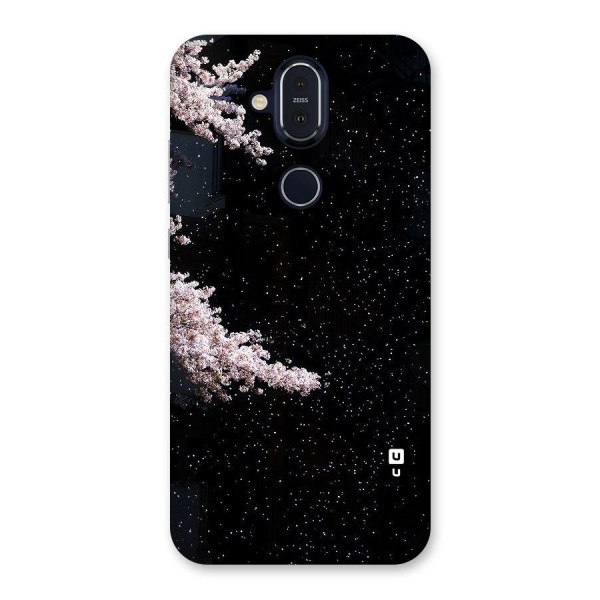 Beautiful Night Sky Flowers Back Case for Nokia 8.1