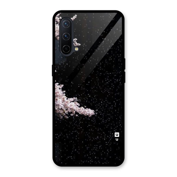Beautiful Night Sky Flowers Glass Back Case for OnePlus Nord CE 5G