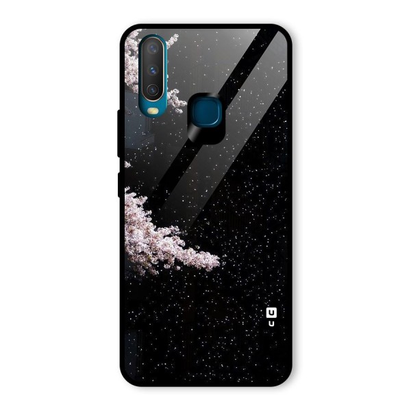 Beautiful Night Sky Flowers Glass Back Case for Vivo Y15