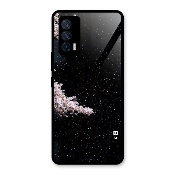 Beautiful Night Sky Flowers Glass Back Case for Vivo iQOO 7 5G