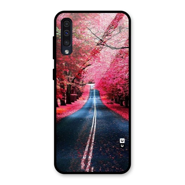 Beautiful Red Trees Glass Back Case for Galaxy A50