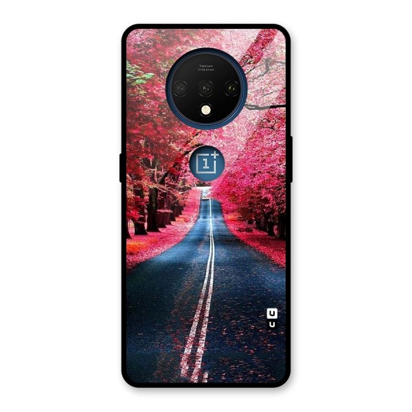 Beautiful Red Trees Glass Back Case for OnePlus 7T