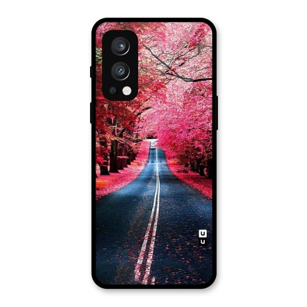 Beautiful Red Trees Glass Back Case for OnePlus Nord 2 5G