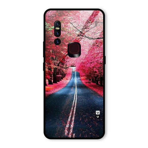 Beautiful Red Trees Glass Back Case for Vivo V15