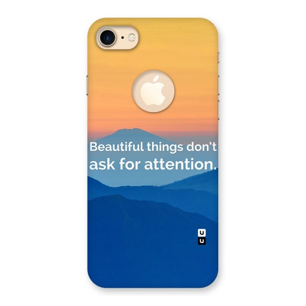 Beautiful Things Quote Back Case for iPhone 7 Logo Cut
