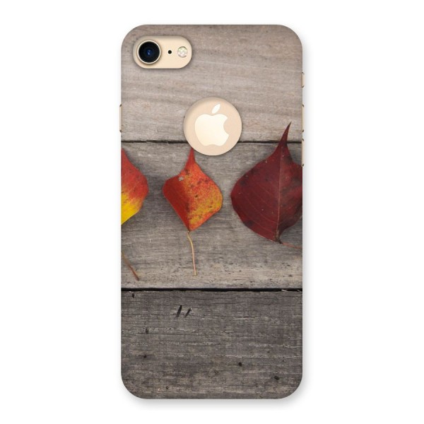 Beautiful Wood Leafs Back Case for iPhone 7 Logo Cut