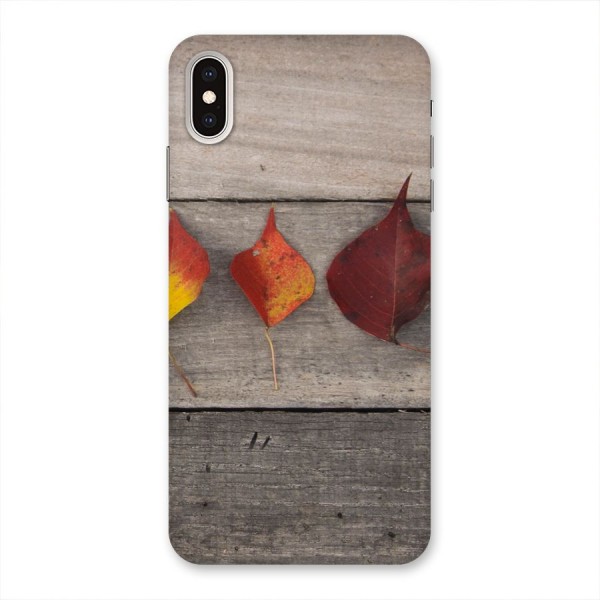Beautiful Wood Leafs Back Case for iPhone XS Max