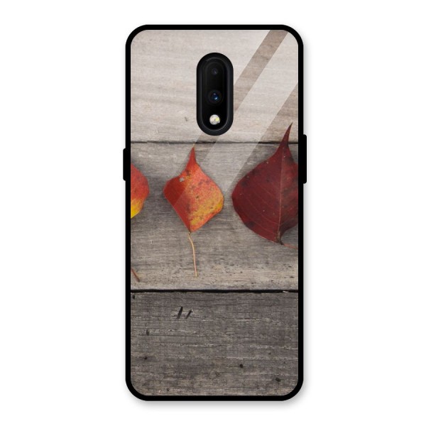 Beautiful Wood Leafs Glass Back Case for OnePlus 7