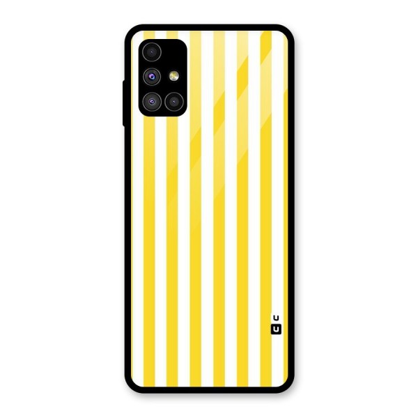Beauty Color Stripes Glass Back Case for Galaxy M51