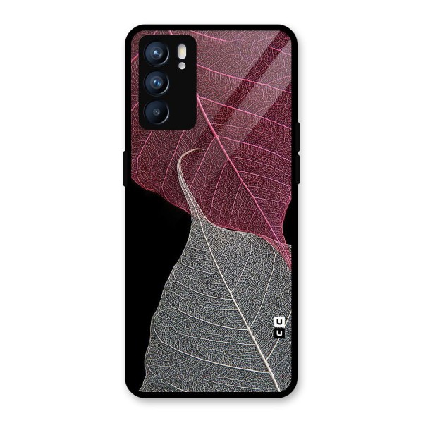 Beauty Leaf Glass Back Case for Oppo Reno6 5G