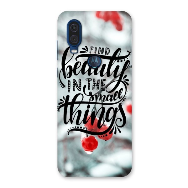 Beauty in Small Things Back Case for Motorola One Vision