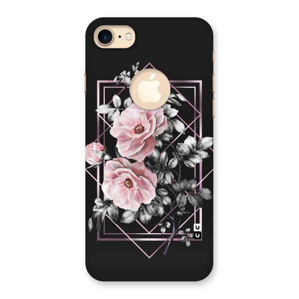 Beguilling Pink Floral Back Case for iPhone 7 Logo Cut
