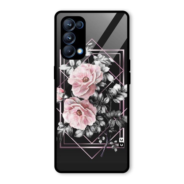 Beguilling Pink Floral Glass Back Case for Oppo Reno5 Pro 5G