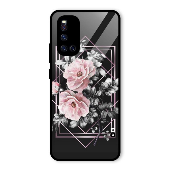 Beguilling Pink Floral Glass Back Case for Vivo V19