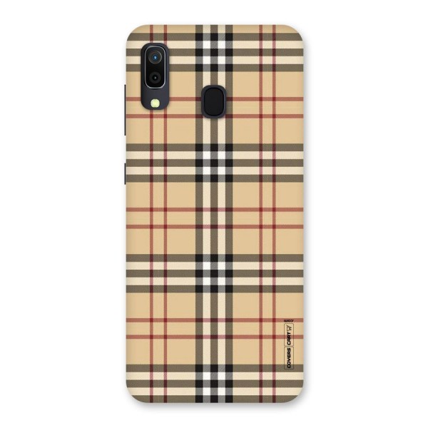 Beige Check Back Case for Galaxy A30