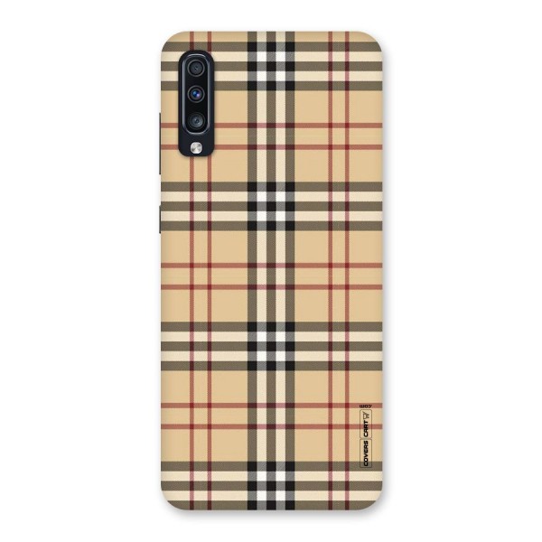 Beige Check Back Case for Galaxy A70