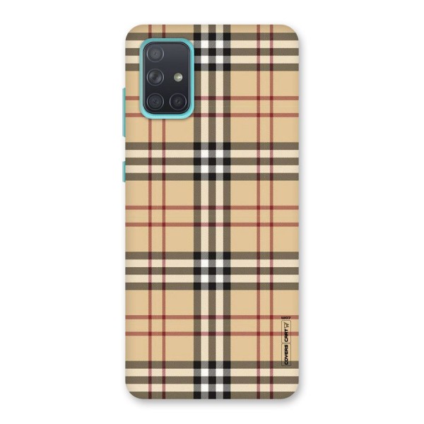 Beige Check Back Case for Galaxy A71