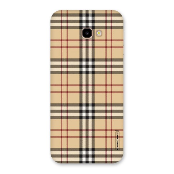 Beige Check Back Case for Galaxy J4 Plus