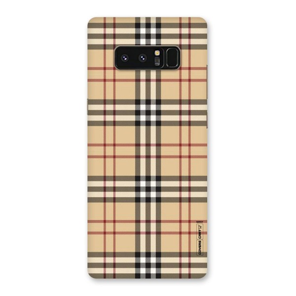Beige Check Back Case for Galaxy Note 8