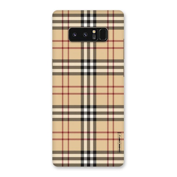 Beige Check Back Case for Galaxy Note 8