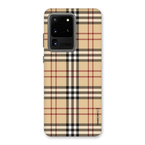 Beige Check Back Case for Galaxy S20 Ultra