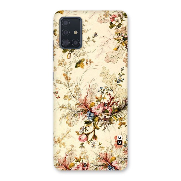 Beige Floral Back Case for Galaxy A51
