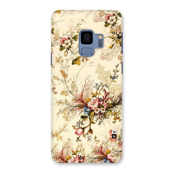 Beige Floral Back Case for Galaxy S9