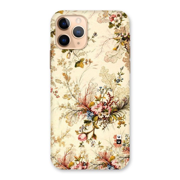 Beige Floral Back Case for iPhone 11 Pro
