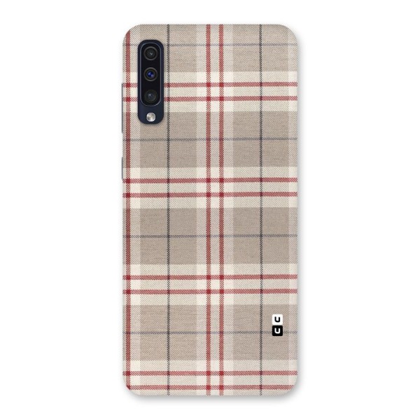 Beige Red Check Back Case for Galaxy A50