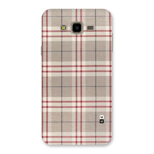 Beige Red Check Back Case for Galaxy J7 Nxt
