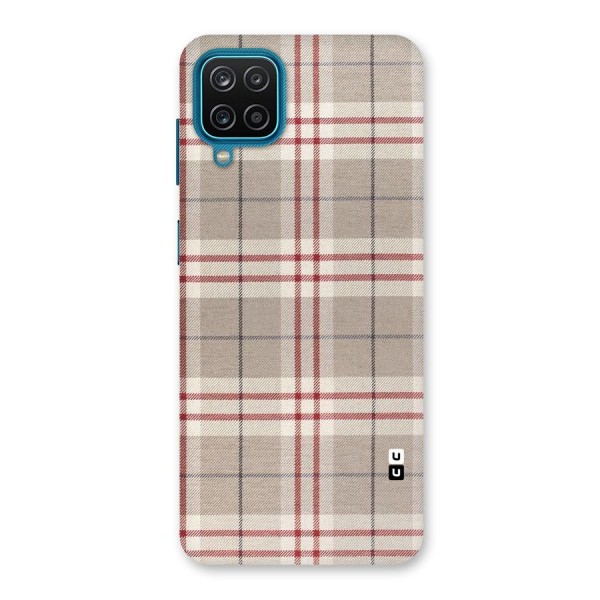 Beige Red Check Back Case for Galaxy M12