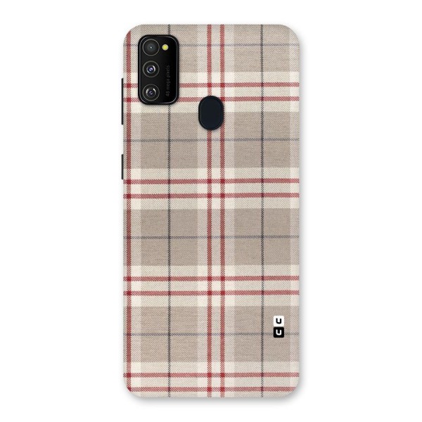 Beige Red Check Back Case for Galaxy M30s