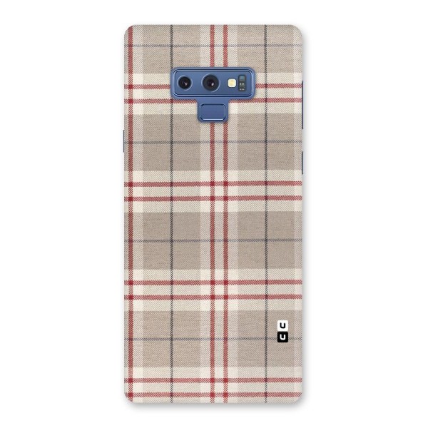 Beige Red Check Back Case for Galaxy Note 9