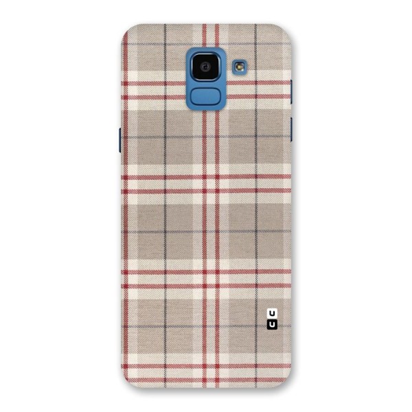 Beige Red Check Back Case for Galaxy On6