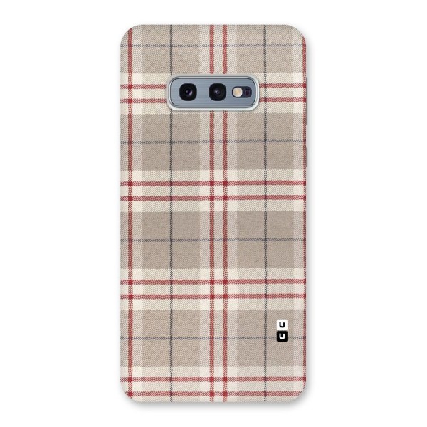 Beige Red Check Back Case for Galaxy S10e