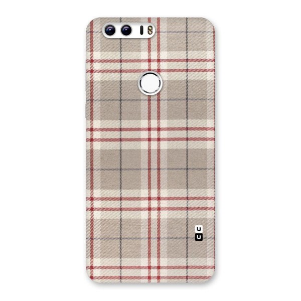 Beige Red Check Back Case for Honor 8