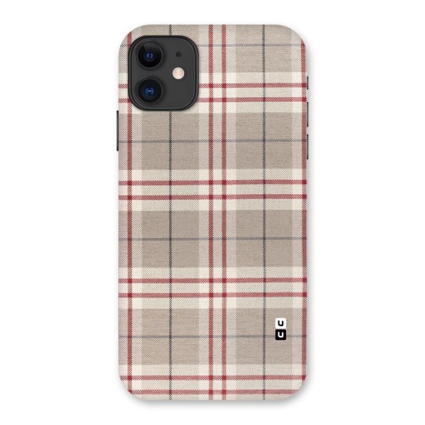 Beige Red Check Back Case for iPhone 11