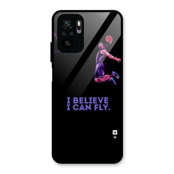 Believe And Fly Glass Back Case for Redmi Note 10
