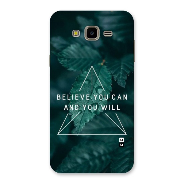 Believe You Can Motivation Back Case for Galaxy J7 Nxt