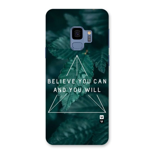 Believe You Can Motivation Back Case for Galaxy S9