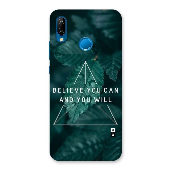 Believe You Can Motivation Back Case for Huawei P20 Lite