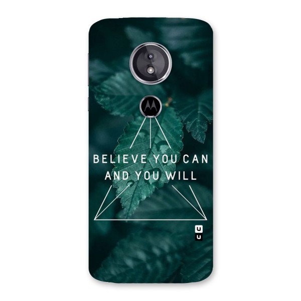 Believe You Can Motivation Back Case for Moto E5