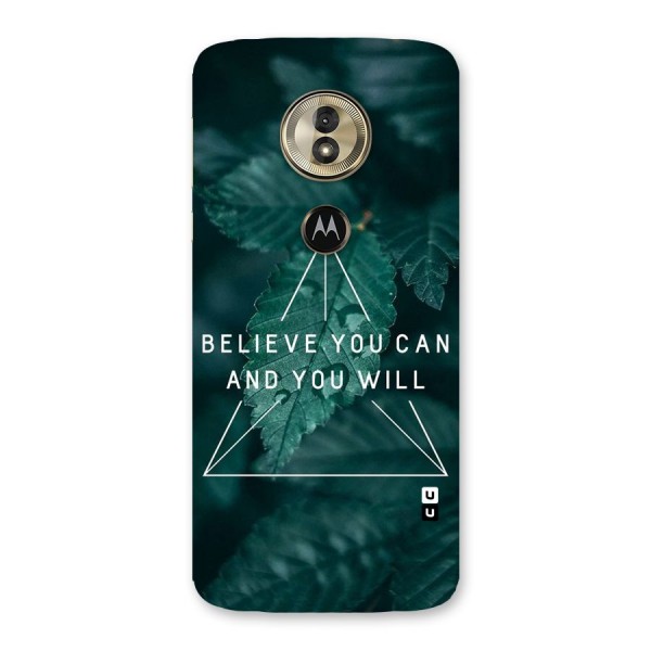 Believe You Can Motivation Back Case for Moto G6 Play