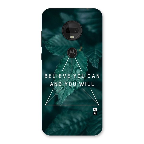 Believe You Can Motivation Back Case for Moto G7