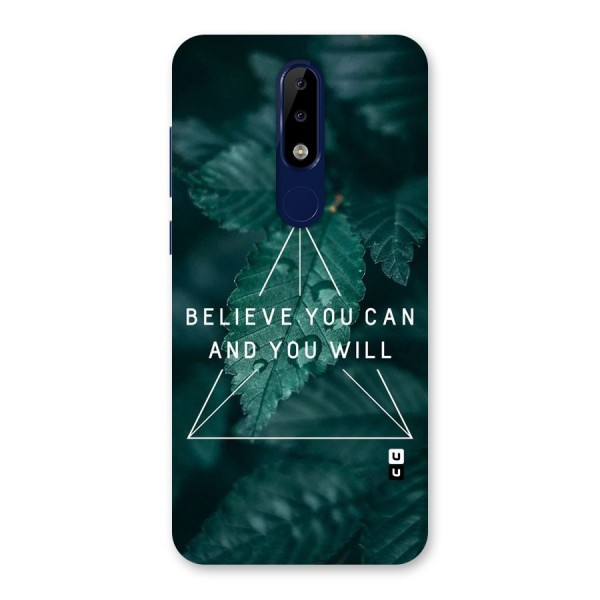 Believe You Can Motivation Back Case for Nokia 5.1 Plus