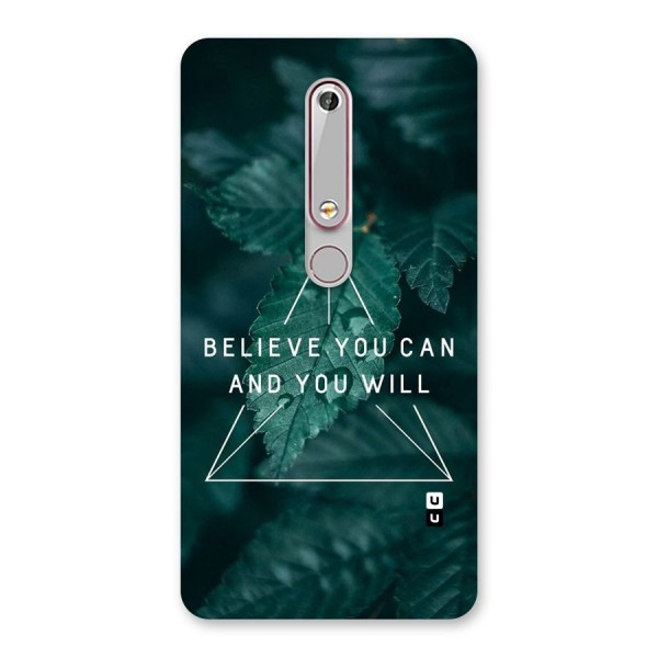 Believe You Can Motivation Back Case for Nokia 6.1