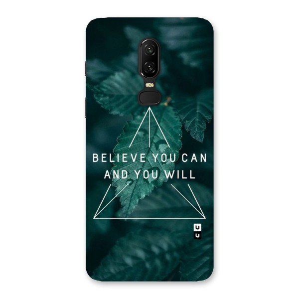 Believe You Can Motivation Back Case for OnePlus 6