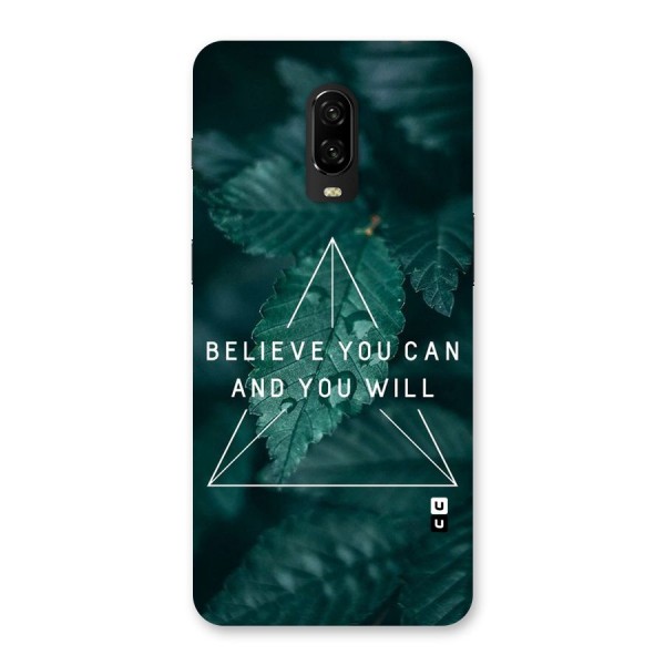 Believe You Can Motivation Back Case for OnePlus 6T