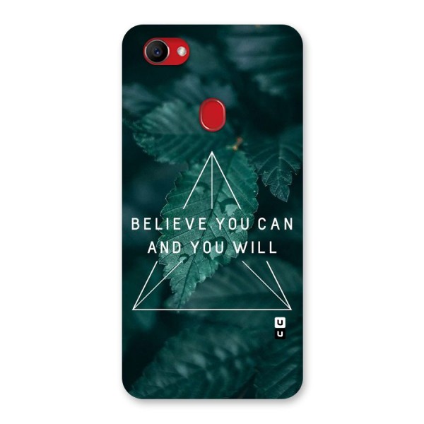 Believe You Can Motivation Back Case for Oppo F7